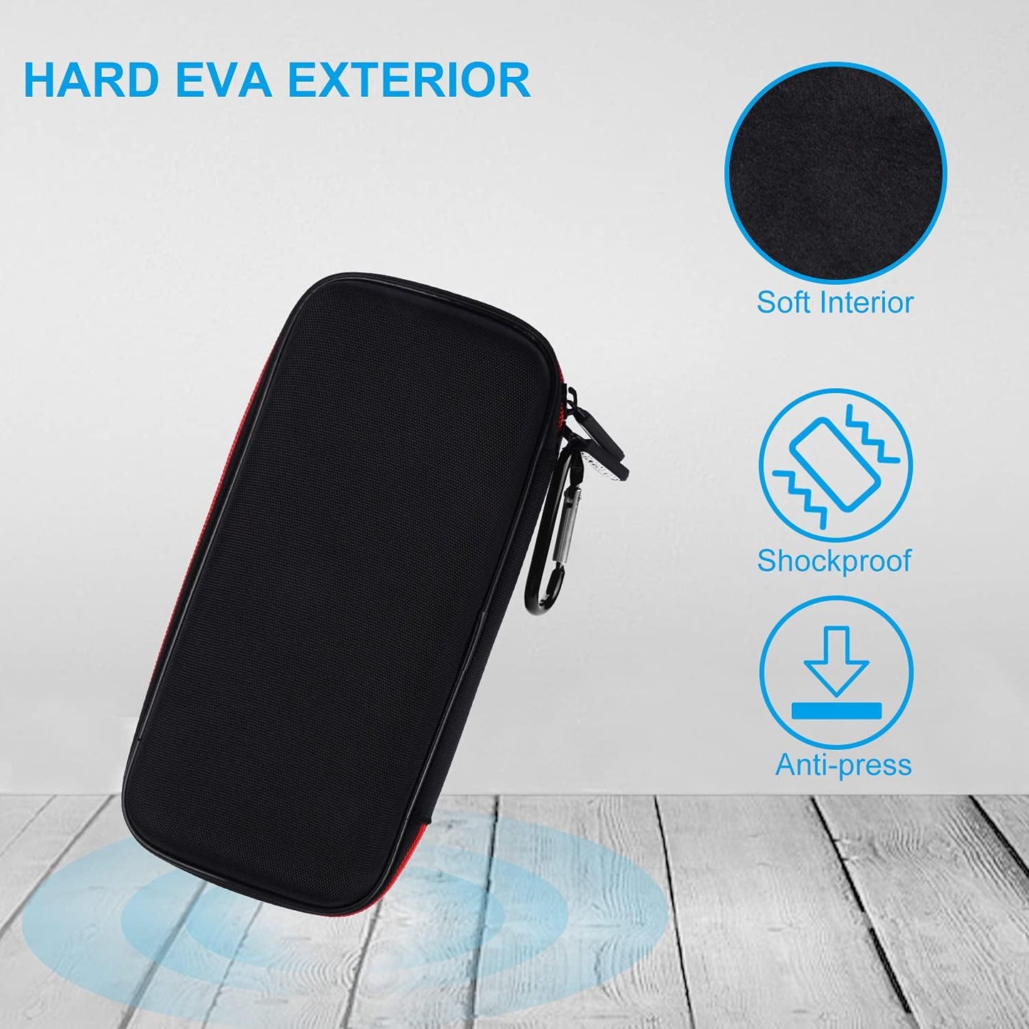 Premium Hard Travel Case for Ravpower, Anker, Dulla, ROMOSS Power Banks and Lab599 Tx500 Radio (Large Black)