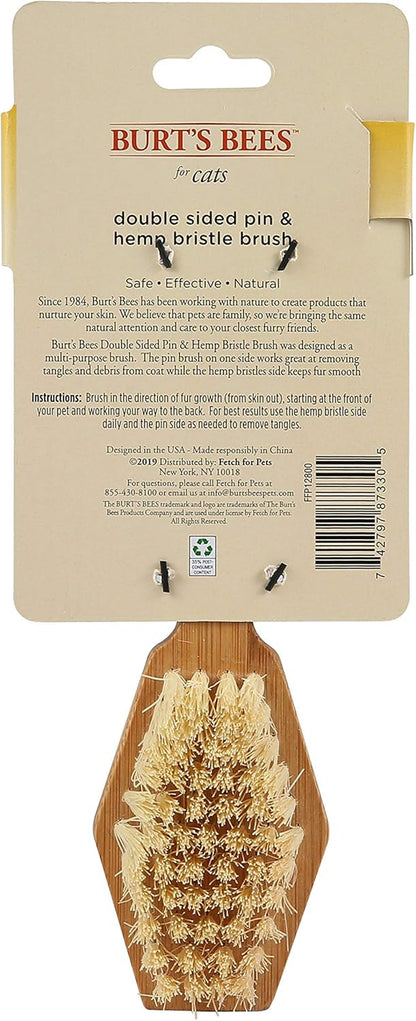 Double-Sided Pin and Bristle Brush for Effective Cat Grooming - Removes Loose Fur and Prevents Matting, Perfect for Daily Use
