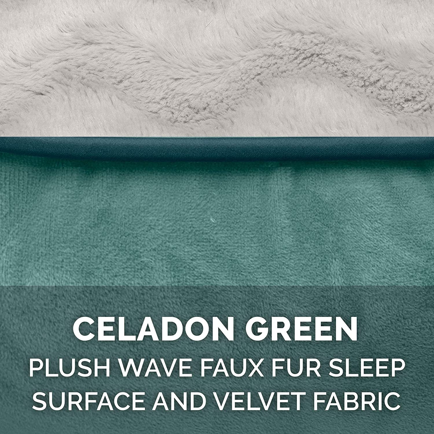 Replacement Dog Bed Cover - Plush Velvet Sofa-Style, Machine Washable, Celadon Green, Jumbo Plus (XX-Large)