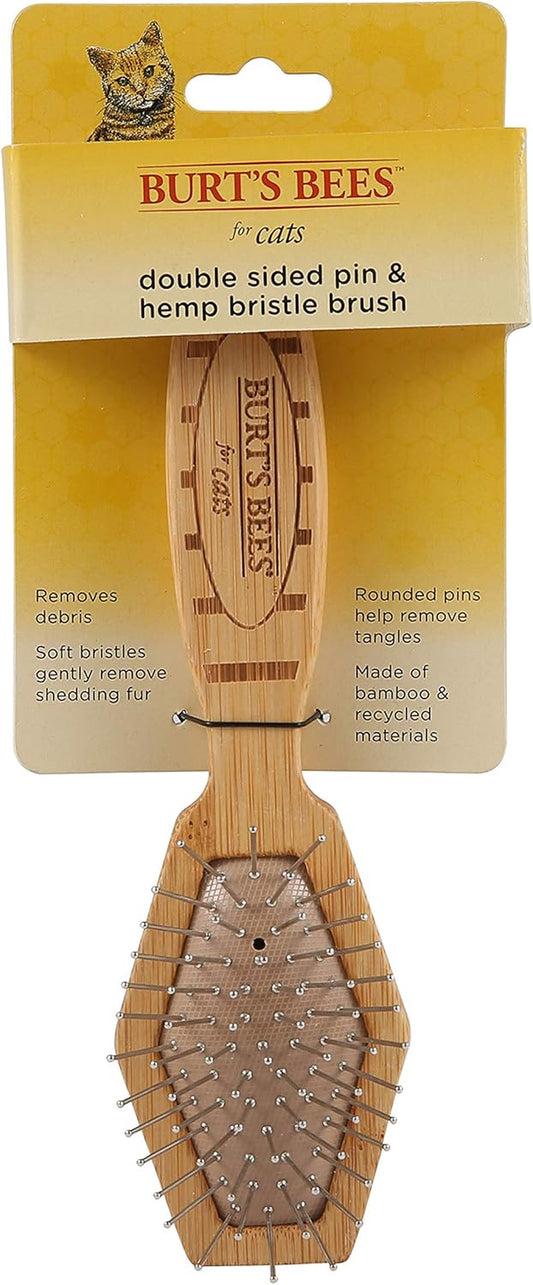 Double-Sided Pin and Bristle Brush for Effective Cat Grooming - Removes Loose Fur and Prevents Matting, Perfect for Daily Use