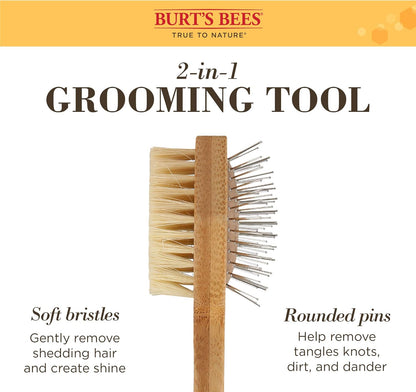 Double-Sided Pin and Bristle Brush for Effective Cat Grooming - Removes Loose Fur and Prevents Matting, Perfect for Daily Use