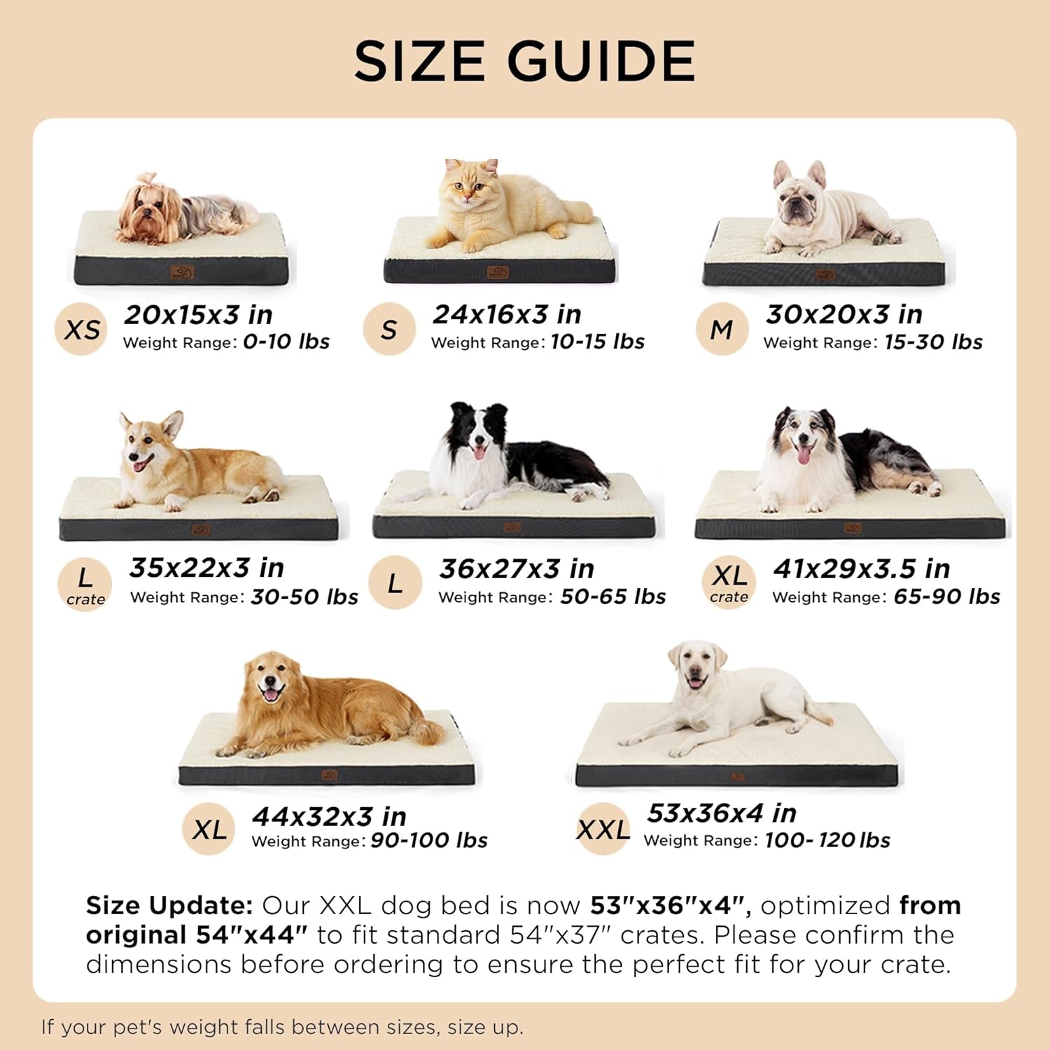 Extra Large Orthopedic Dog Bed - Comfortable Flat Pet Bed with Removable Washable Cover and Egg Crate Foam, Ideal for Pets Up to 100 lbs