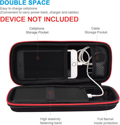 Premium Hard Travel Case for Ravpower, Anker, Dulla, ROMOSS Power Banks and Lab599 Tx500 Radio (Large Black)