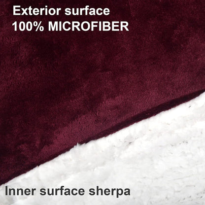 Oversized Sherpa Wearable Blanket Hoodie - Ultra Cozy and Warm Sweatshirt for Adults