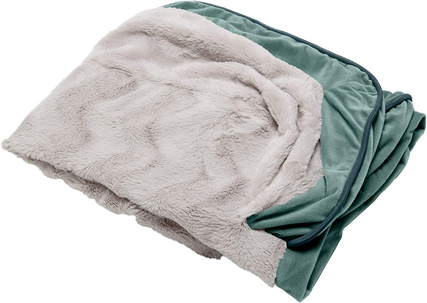 Replacement Dog Bed Cover - Plush Velvet Sofa-Style, Machine Washable, Celadon Green, Jumbo Plus (XX-Large)